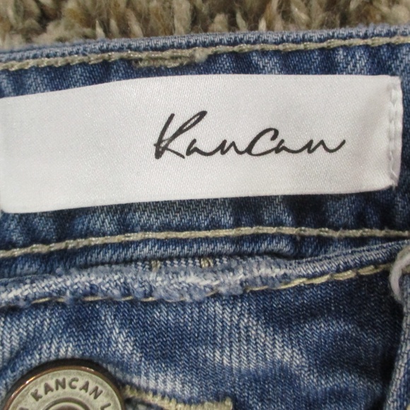 Kancan Jeans Women 27 Medium Wash Ultra High Rise 90s Boyfriend Distressed Denim - Picture 5 of 6